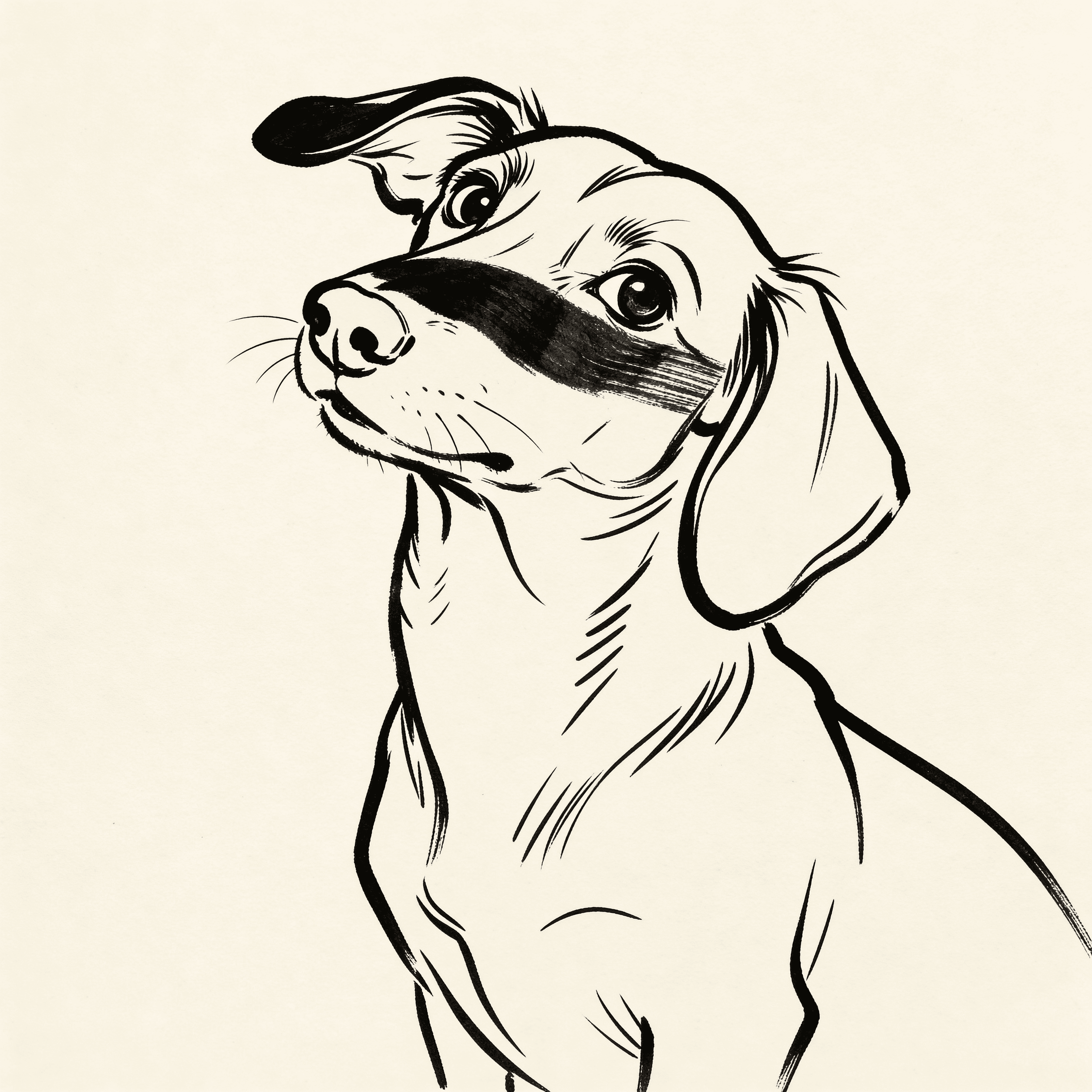 Modern Editorial style portrait of a dog