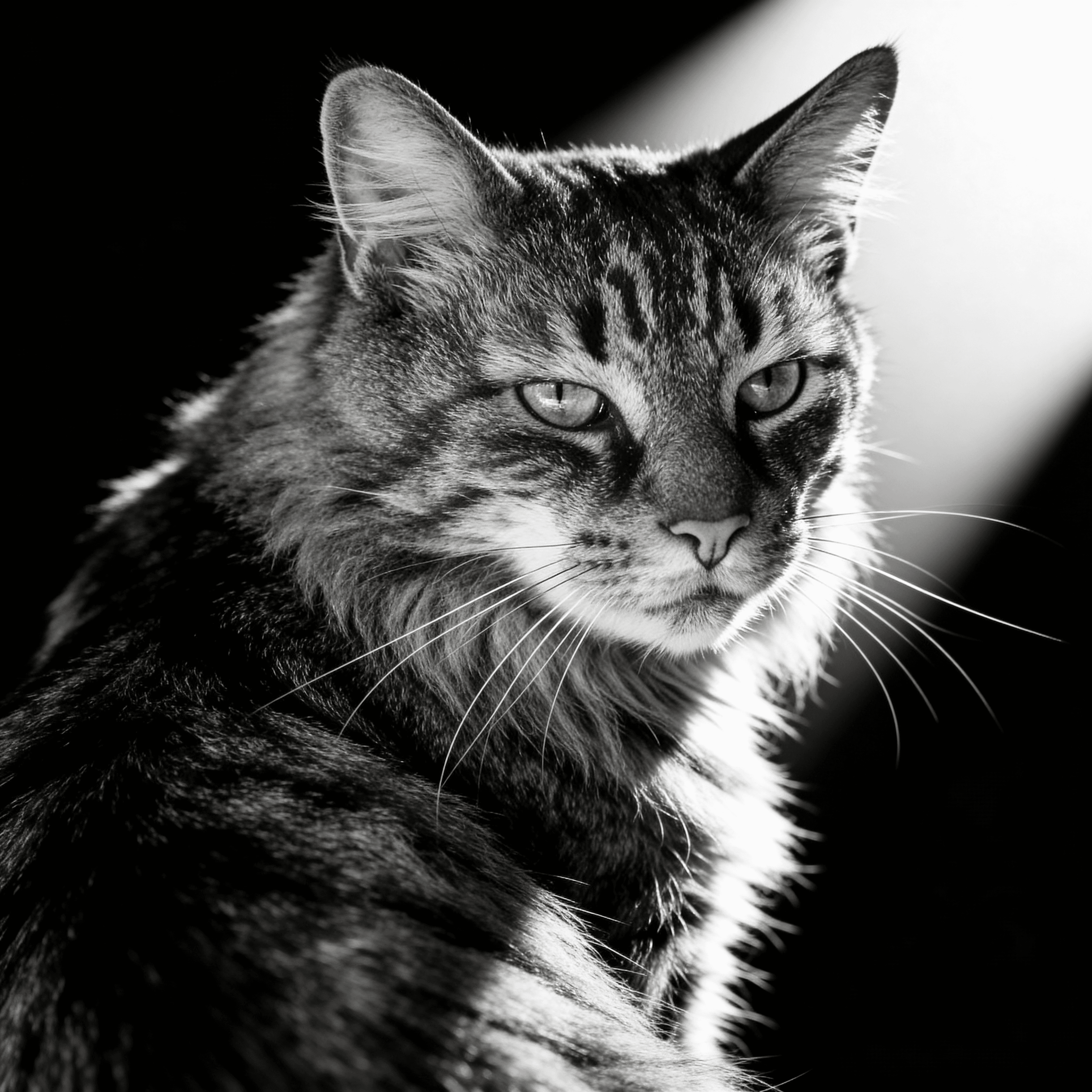 Modern Editorial style portrait of a cat