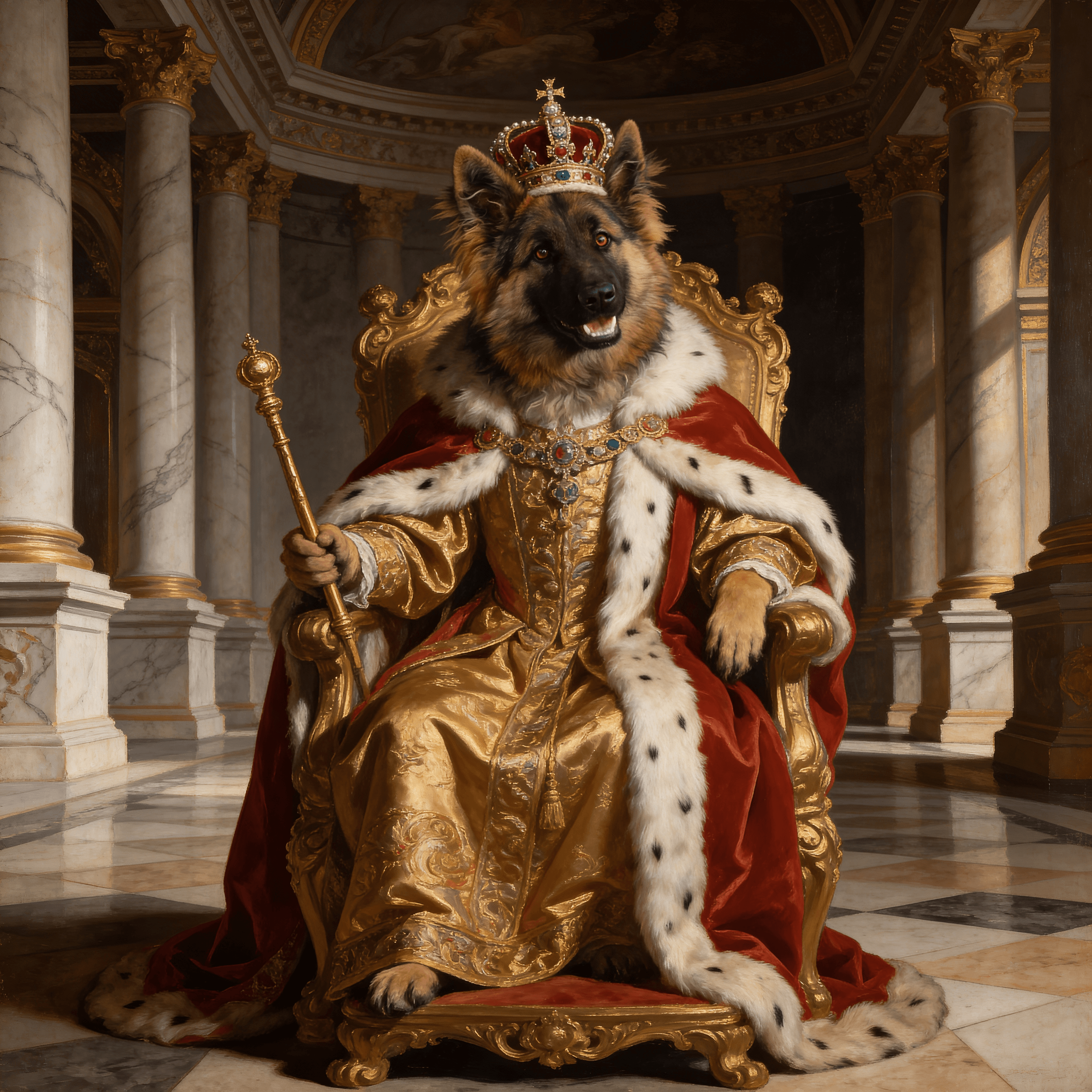 Royal Portrait style portrait of a dog